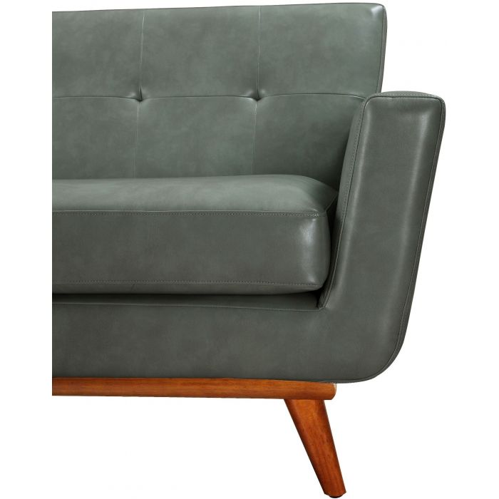 Lyon Smoke Grey Leather Sofa - Be Bold Furniture