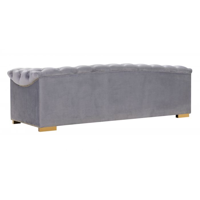 Farah Grey Velvet Sofa - Be Bold Furniture