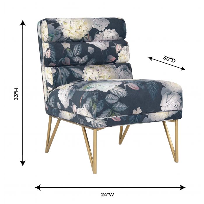 Kelly Floral Velvet Chair - Be Bold Furniture