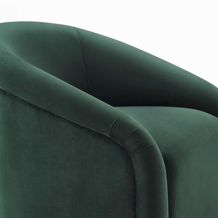 Boboli Forest Green Velvet Chair + Ottoman Set - Be Bold Furniture
