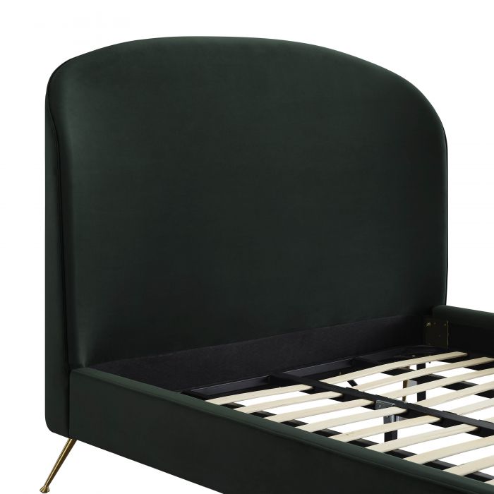Vivi Forest Green Velvet Bed - Be Bold Furniture